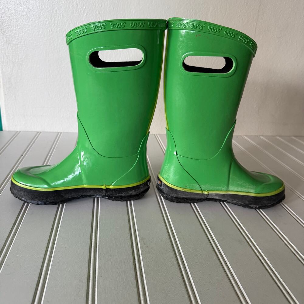 Bogs Green Rainboots size Youth 13 - Picture 5 of 10